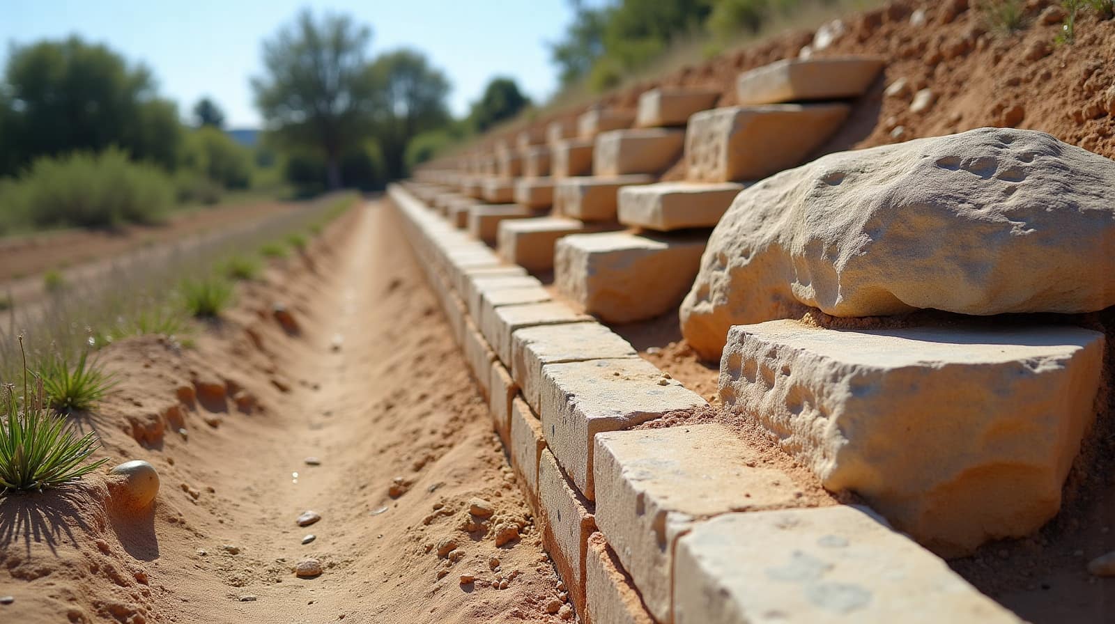 Enrochement ou mur maçonné : comment se décide le choix sur un terrain gardois