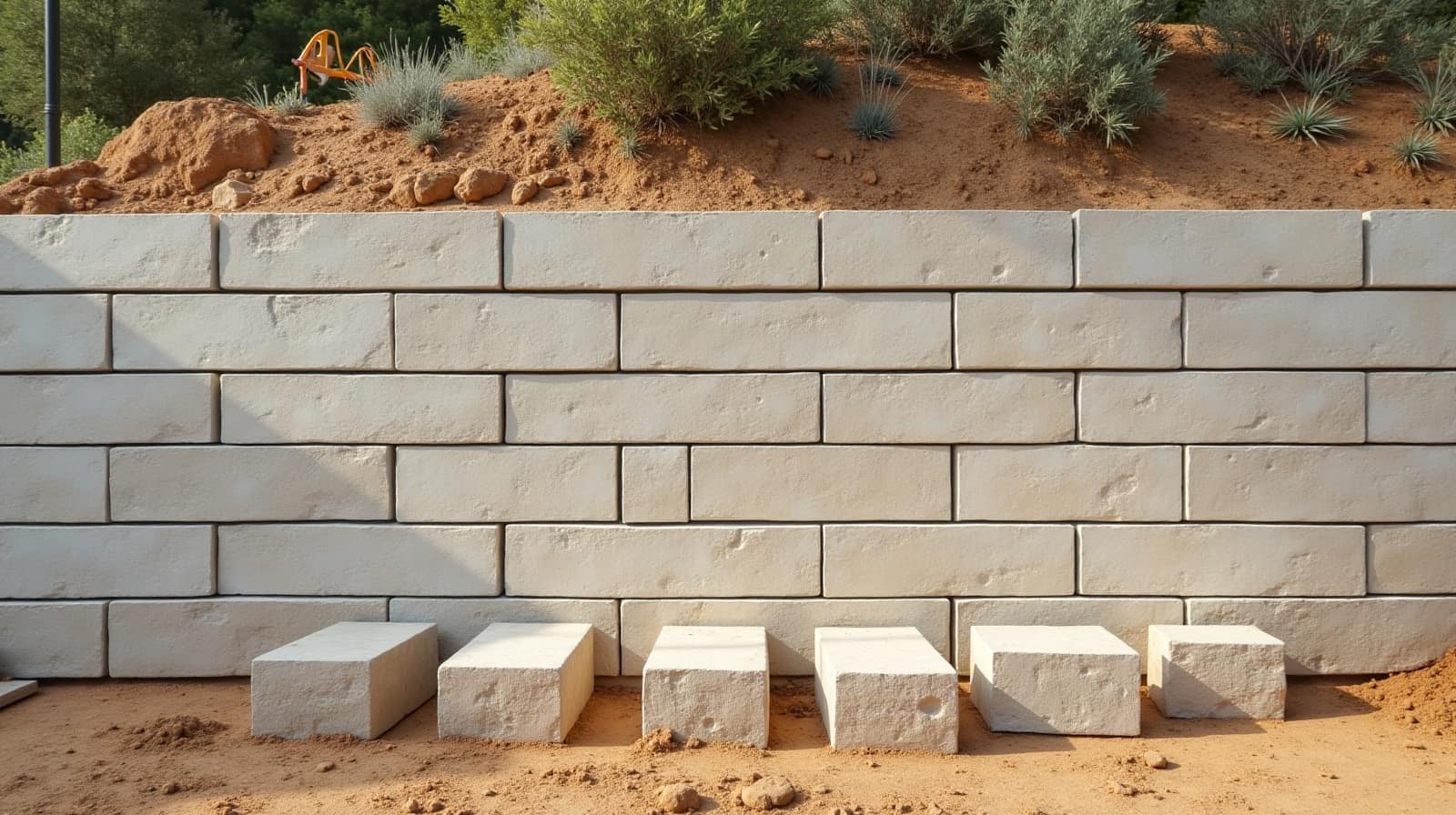 Construction de mur de soutènement dans le Gard