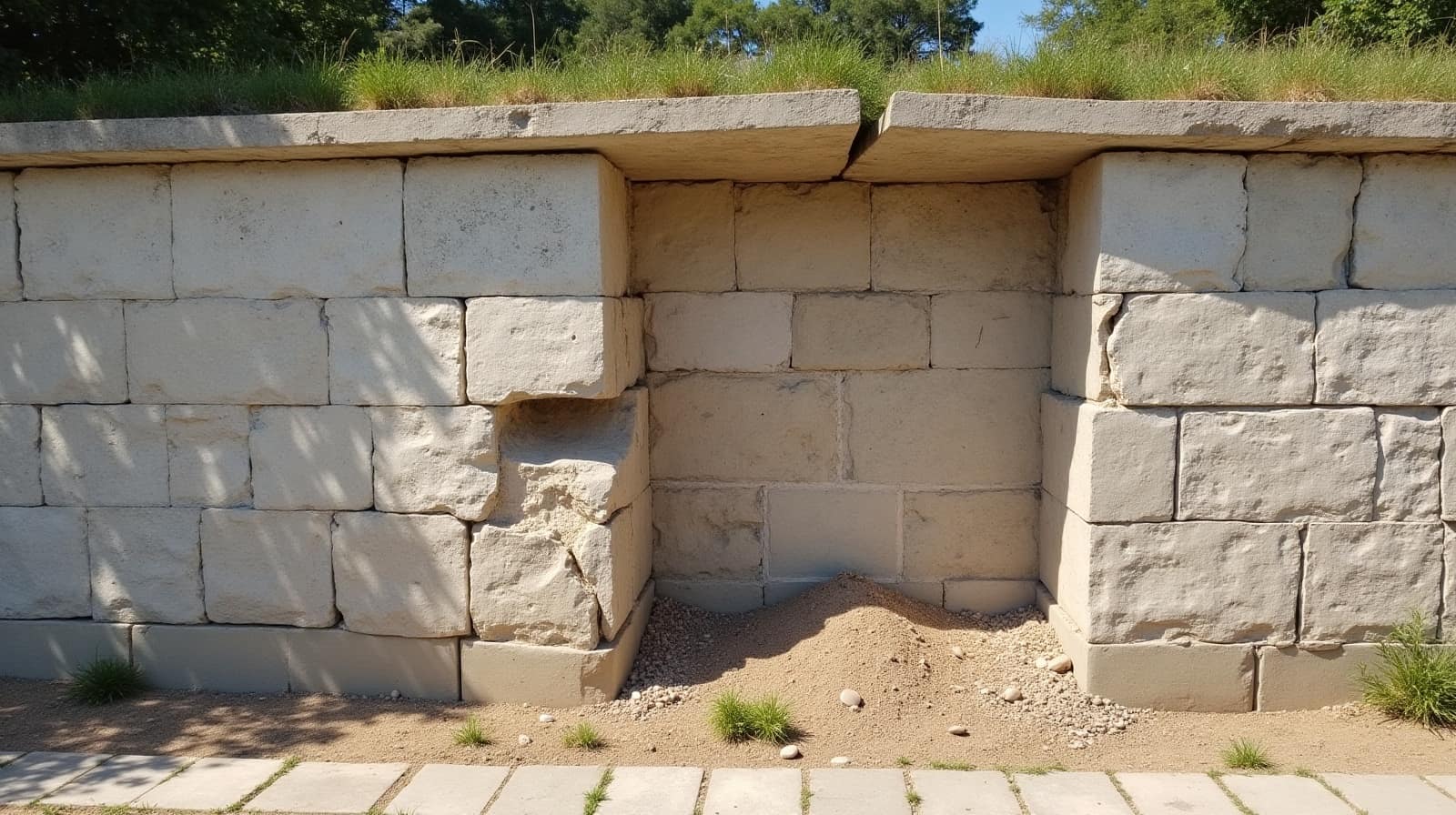 Réparation de mur de soutènement fissuré dans le Gard