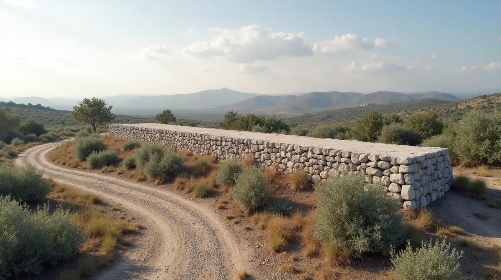 Mur de soutènement sur un coteau viticole près de Bagnols-sur-Cèze