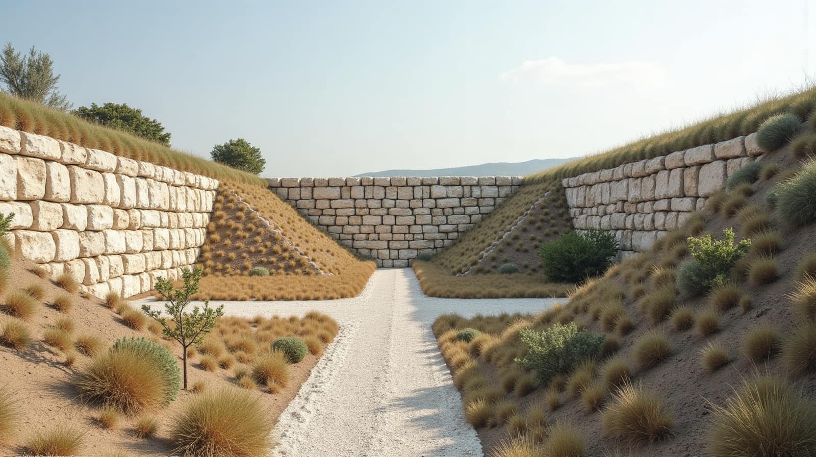 Terrain en garrigue avec mur de soutènement en pierre à Rousson