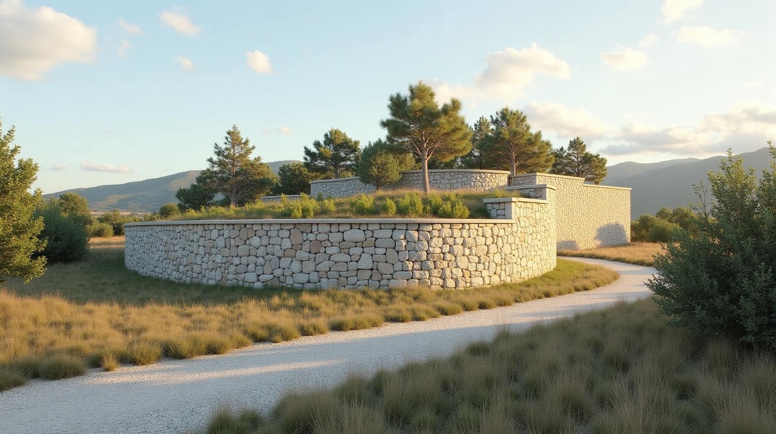 Mur de soutènement en coteau surplombant le Gardon à Saint-Christol-lez-Alès