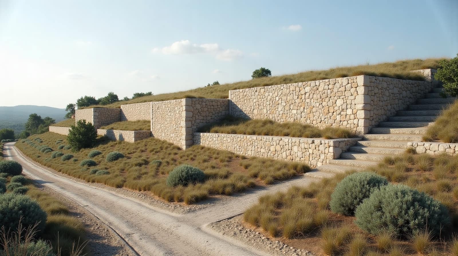 Mur de soutènement sur un lotissement en coteau à Saint-Privat-des-Vieux