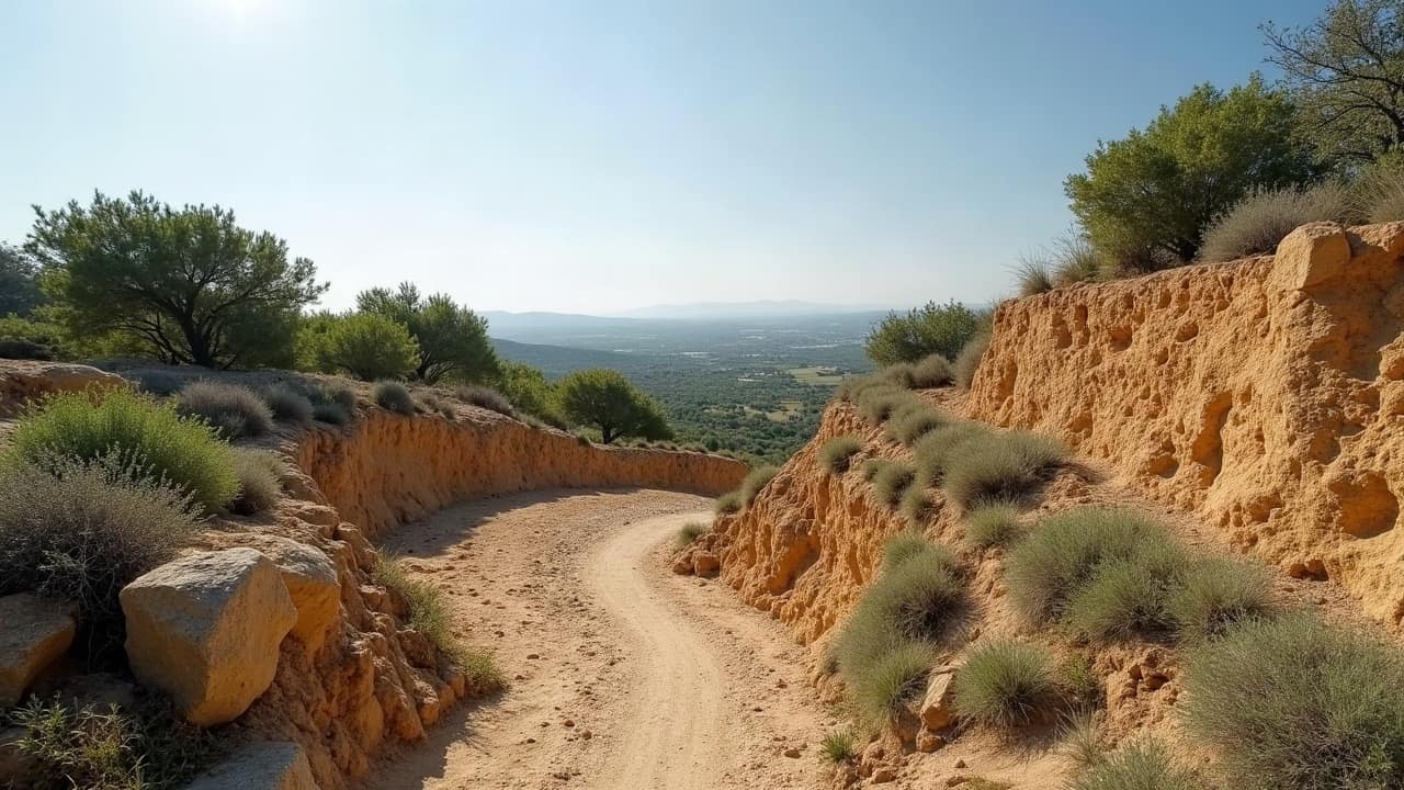 Réseau de fissures de retrait argileux à la surface d'un sol sec, terre de plaine craquelée en polygones